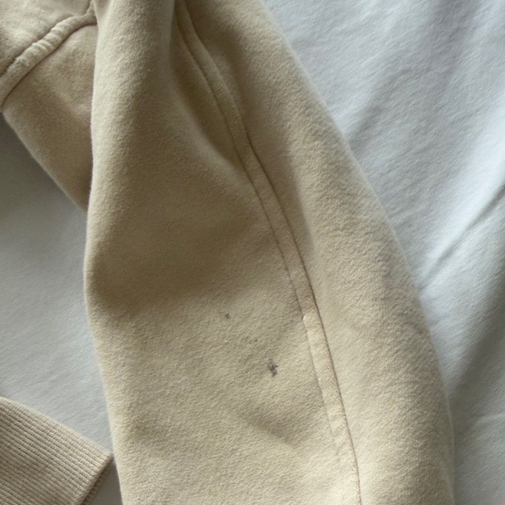 Lululemon Scuba Cropped Half-Zip Hooded Sweatshirt in Soft Beige - Picture 6 of 6